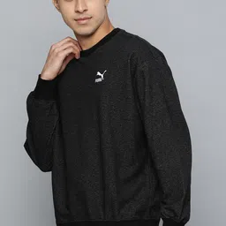 Puma Men Black Classics Soft Ink Sweatshirt image 4