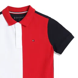 Tommy Hilfiger Boys Colourblocked Polo Collar T-shirt image 2