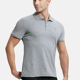 Jockey Super Combed Cotton Rich Solid Half Sleeve Polo T-shirt-3912 image 4