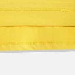 U.S. Polo Assn. Kids Girls Yellow Graphic Printed Pure Cotton T-shirt image 2