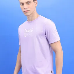 HIGHLANDER Lavender Graphic Printed Relaxed Fit T-shirt image 4