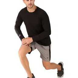 REDESIGN Typography Printed Reflective Rapid Dry Raglan Sleeves Running T-shirt image 2