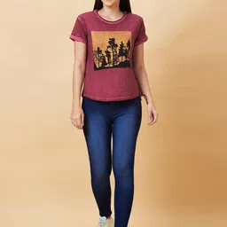 Being Human Graphic Printed Round Neck Short Sleeves T-shirt image 5