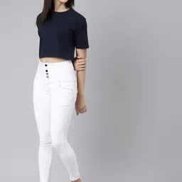 Kryptic Pack Of 2 Drop Shoulder Sleeves Cotton Crop T-shirt image 5