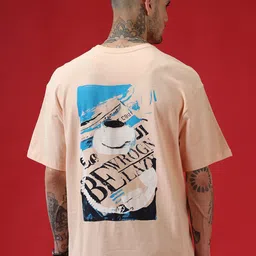 WROGN Graphic Printed Drop-Shoulder Sleeves Oversized Casual T-shirt image 5