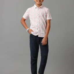 UNDER FOURTEEN ONLY Boys Opaque Checked Casual Shirt image 5