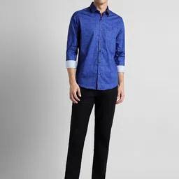 SIMON CARTER LONDON Slim Fit Graphic Printed Pure Cotton Casual Shirt image 5