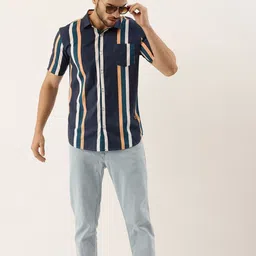 Campus Sutra Men Comfort Striped Casual Shirt image 5