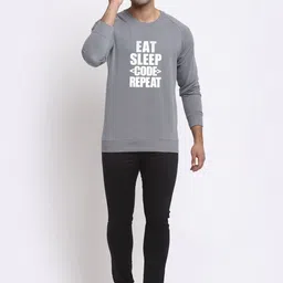 Friskers Men Silver-Toned Printed Sweatshirt image 3