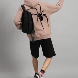 GRIFFEL Graphic Printed Hooded Fleece Sweatshirt image 5