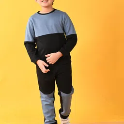 Anthrilo Boys Colourblocked Fleece Pullover Sweatshirt image 5