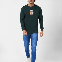 SPYKAR Graphic Printed Cotton Sweatshirt image 2