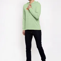 Friskers Typography Printed Hooded Slim Fit Pure Cotton T-shirt image 5