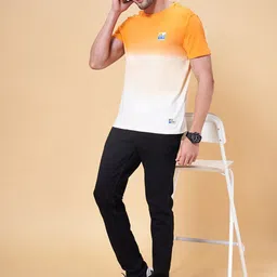 People Slim Fit Ombre Casual Cotton T-shirt image 5