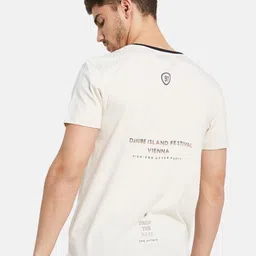 Octave Round Neck Typography Printed Cotton T-shirt image 5