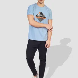 Greylongg Typography Printed Short Sleeves Casual T-shirt image 5