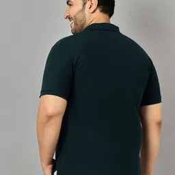 Zigo Men Solid Plus Size Polo T-shirt image 4