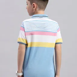 Monte Carlo Boys Striped Polo Collar Cotton T-shirt image 5