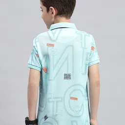 Monte Carlo Boys Typography Printed Polo Collar Cotton T-shirt image 5