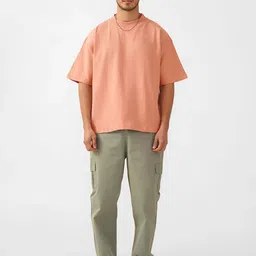 MISCHIEF MONKEY Men V-Neck Raw Edge T-shirt image 5