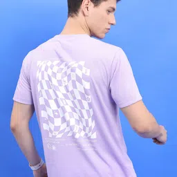 HIGHLANDER Lavender Graphic Printed Relaxed Fit T-shirt image 5
