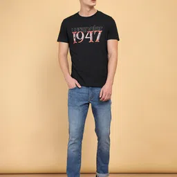 Wrangler Round Neck Printed Cotton T-shirt image 1