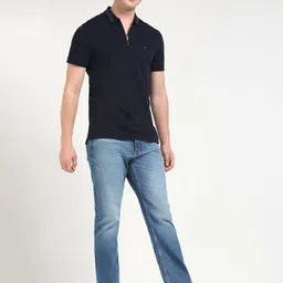Tommy Hilfiger Men Solid Polo Collar Cotton T-shirt image 3
