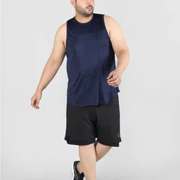 CHKOKKO Plus Size Round Neck Gym Innerwear Vest image 2