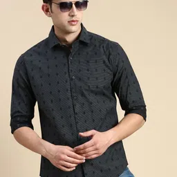 SHOWOFF Comfort Slim Fit Opaque Printed Cotton Casual Shirt-image-70