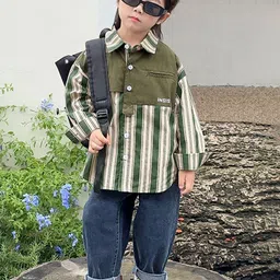 LULU & SKY Boys Multi Stripes Opaque Striped Casual Shirt image 5