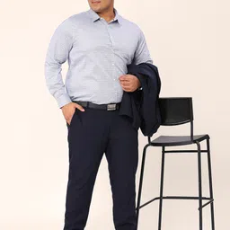 Sztori Plus Size Relaxed Micro Ditsy Printed Cotton Formal Shirt image 2