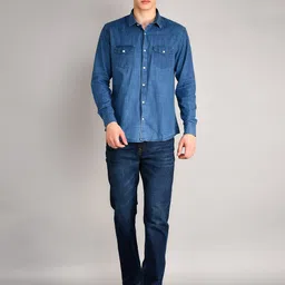 TIM PARIS Standard Opaque Micro Checked Cotton Casual Shirt image 5