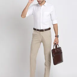 Turtle Modern Slim Fit Spread Collar Pure Cotton Formal Shirt image 3