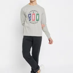 Duke Round Neck Long Sleeves Typographic Printed Pullover Sweatshirt image 2