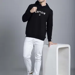 Friskers Typography Printed Hooded Long Sleeves Pullover image 3