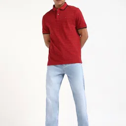 Tommy Hilfiger Men Striped Polo Collar Cotton T-shirt image 5