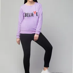 Chemistry Typography Printed Fleece Pullover Sweatshirt image 3