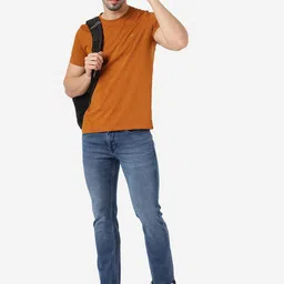JADE BLUE Pure Cotton Slim Fit T-shirt image 3
