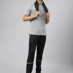 Alcis Men Heather Anti-Static Slim-Fit Round Neck Distance Running T-Shirt image 4