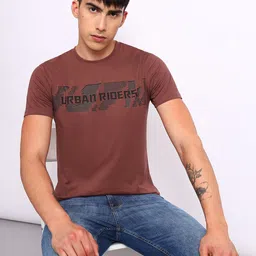 Lee Typography Printed Round Neck Cotton Slim Fit T-shirt-image-1