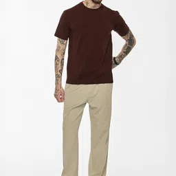 Snitch Men Solid Round Neck Cotton T-shirt image 4