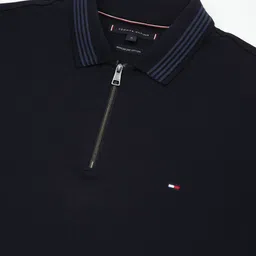 Tommy Hilfiger Men Solid Polo Collar Cotton T-shirt image 5