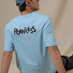 WROGN Typography Printed Round Neck Short Sleeves Regular T-shirt image 4