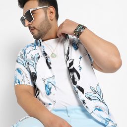 Instafab Plus Classic Floral Printed Spread Collar Casual Shirt-picture-36