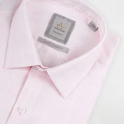 Arrow Geometric Self Design Spread Collar Long Sleeves Pure Cotton Formal Shirt image 4