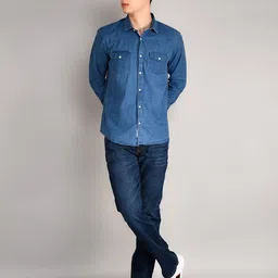 TIM PARIS Standard Opaque Micro Checked Cotton Casual Shirt image 4