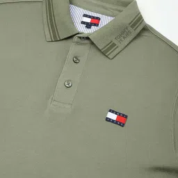 Tommy Hilfiger Men Solid Polo Collar Cotton T-shirt image 4