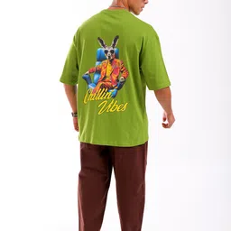 The Indian Garage Co Men Graphic Printed Round Neck Boxy T-shirt image 3