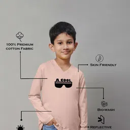 Friskers Boys Coral Typography V-Neck Applique T-shirt image 2
