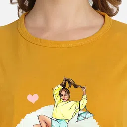 CHOZI Pack Of 2 Graphic Printed Cotton T-Shirt image 3